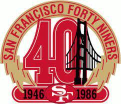 San Francisco Forty Niners 40 year anniversary logo