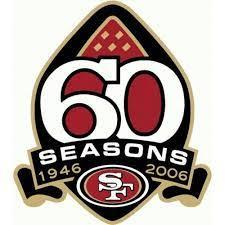 San Francisco Forty Niners 60 year anniversary logo