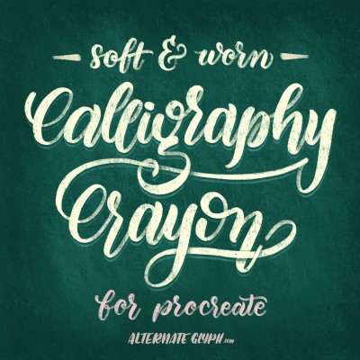 Calligraphy crayon procreate brush