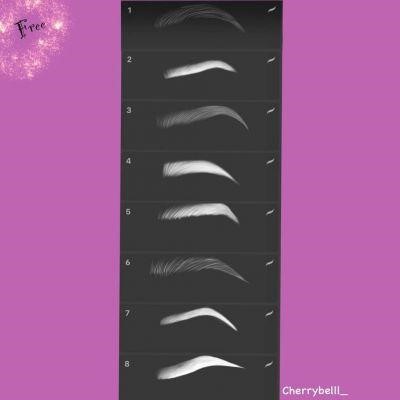Eyebrows procreate brush