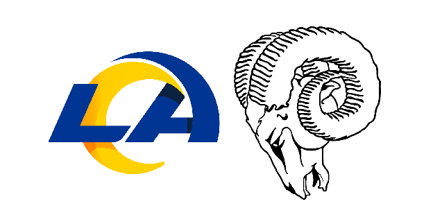 la rams logo old & new comparison