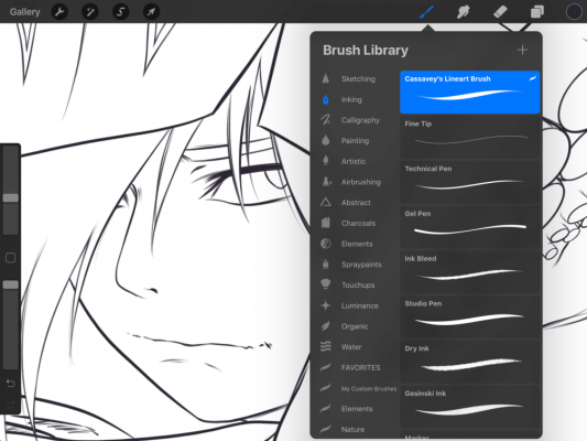 Linear free procreate brushes