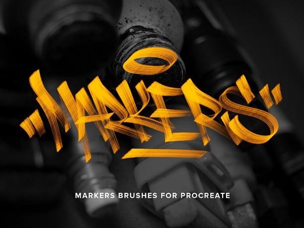 Marker procreate brush