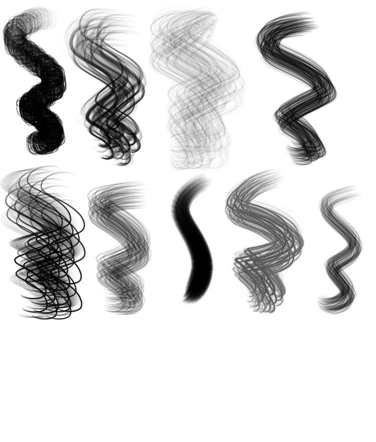 Procreate hair brush