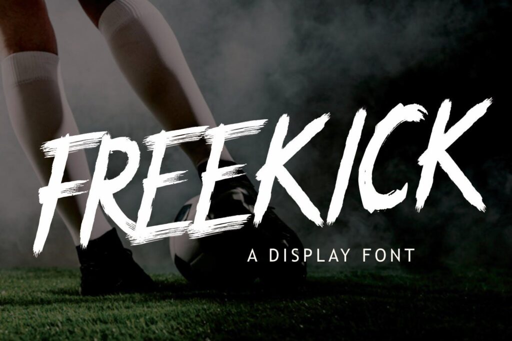 Freekick display sports font
