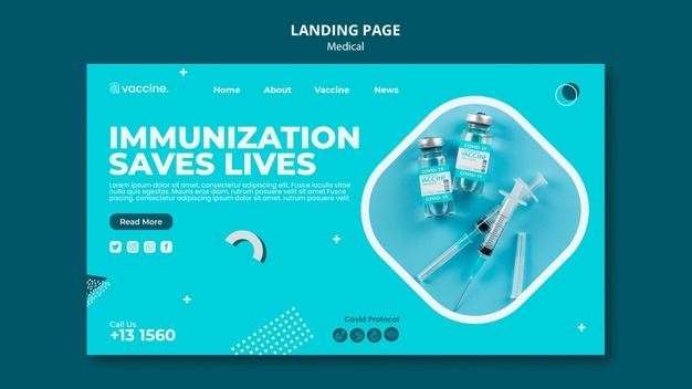 vaccination site landing page