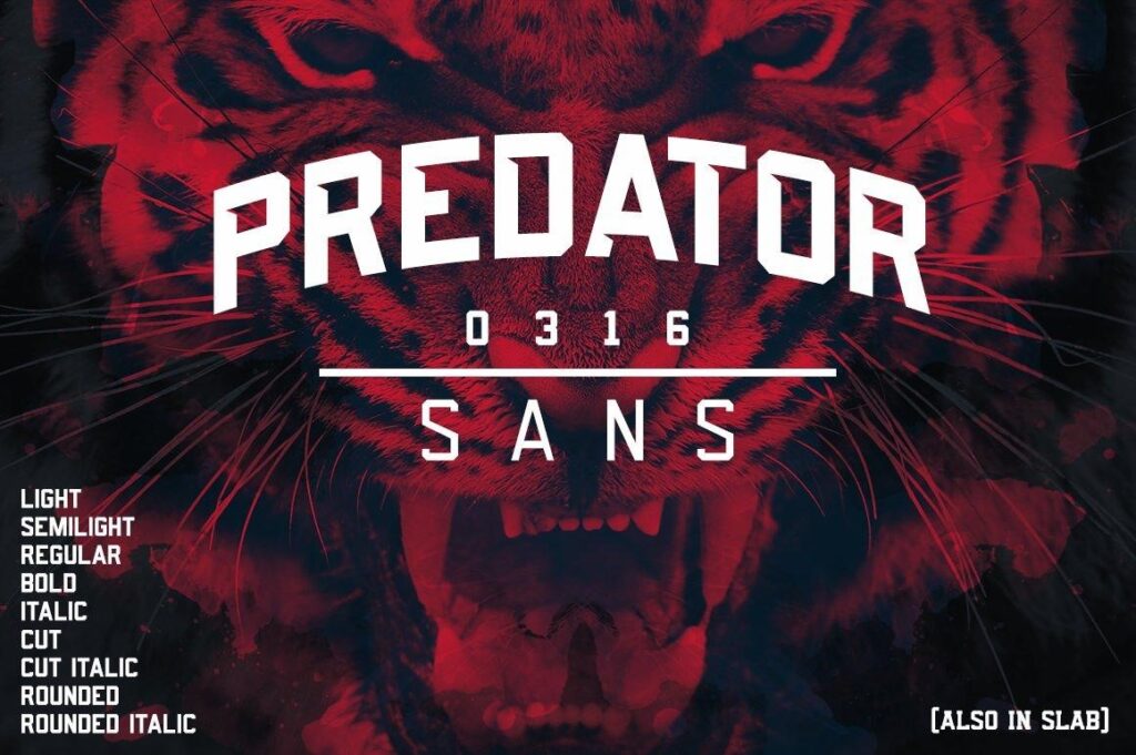 Predator 0316 sport font family