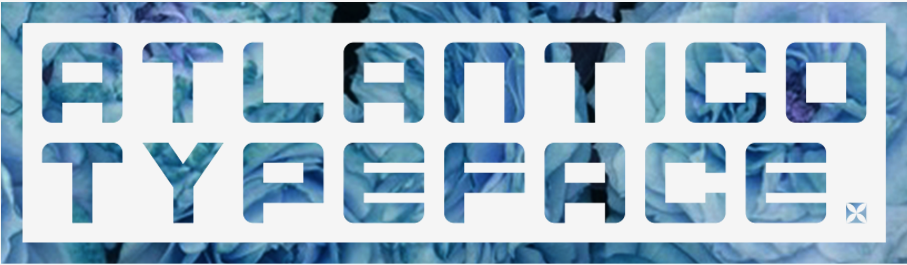 Font Atlantico with minimal geometric vibes