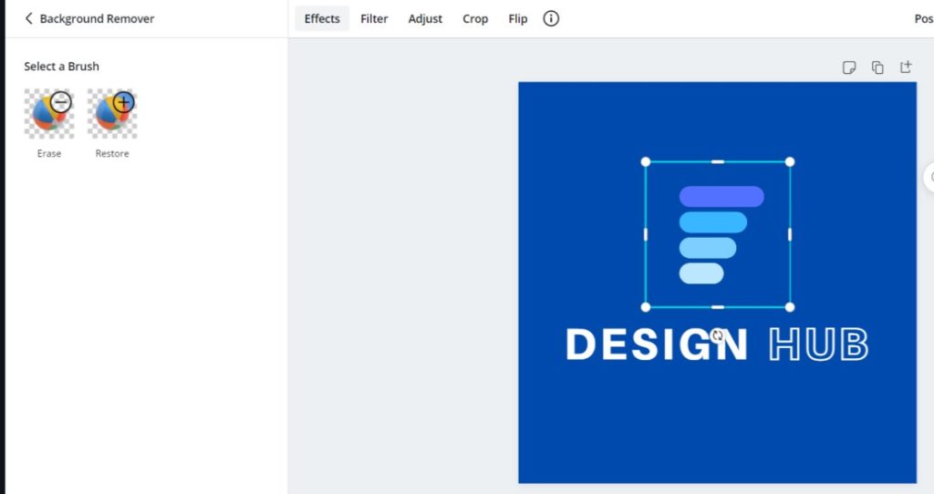Final transparent logo on canva