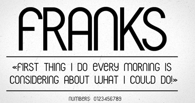 Franks vintage font