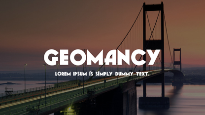 Geomancy classic font
