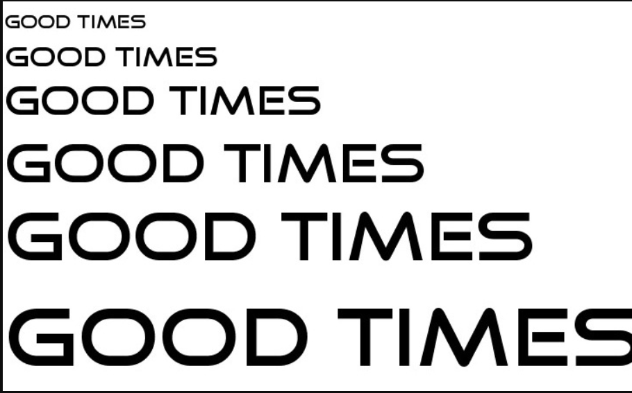 Good Times with curved lines