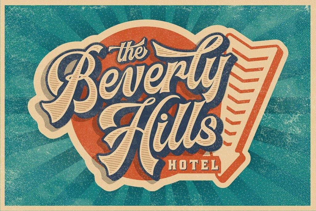 The headster layered baseball font