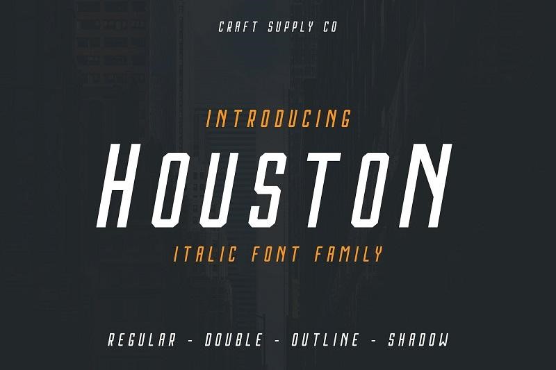 Houston Italic font family