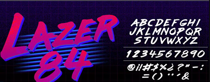 Lazer 84 retro font