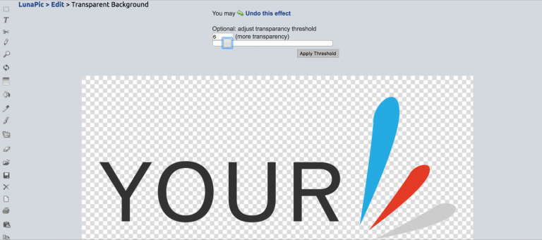 Lunapic transparent logo window