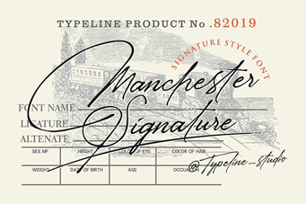 Manchester Signature font