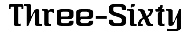 Edgy font Three-Sixty Condensed
