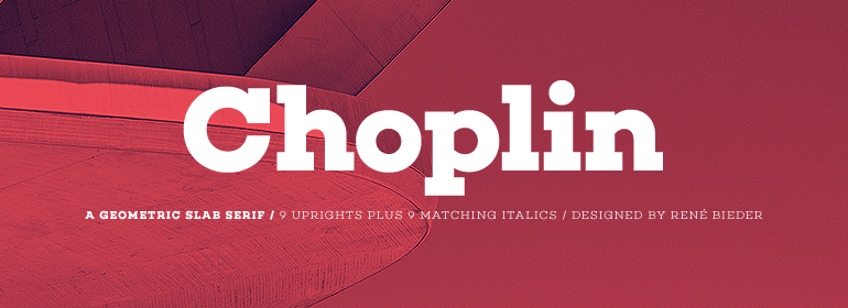 Choplin slab serif font