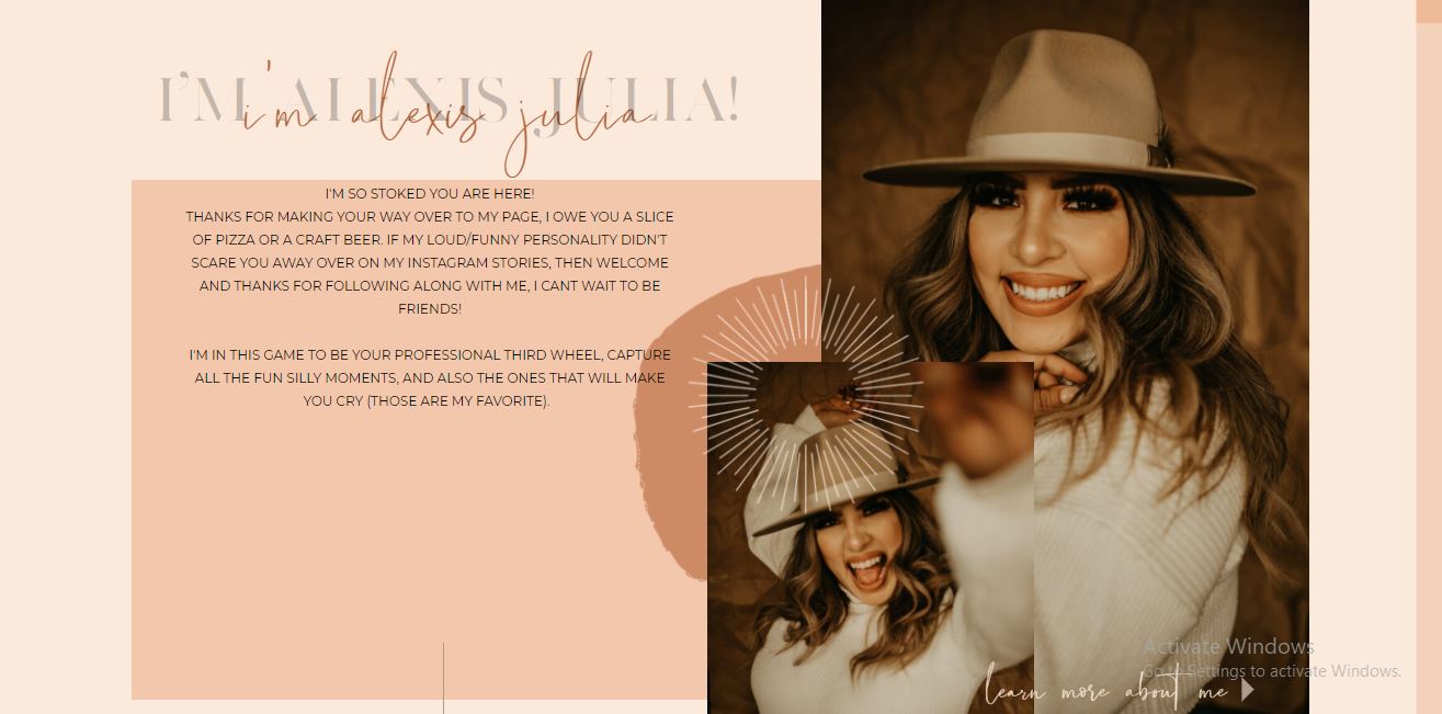 Alexis julia photography website