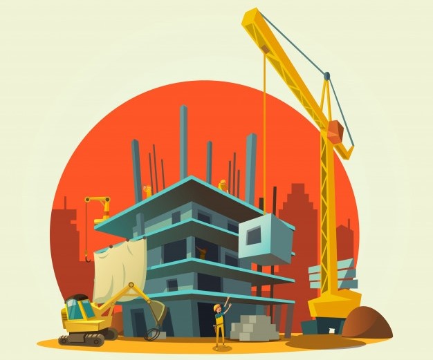 construction site illustration