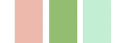 Light Pink, Green, and Sea Foam