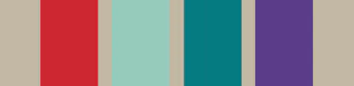 Red, Sea Foam, Jade, and Violet colors