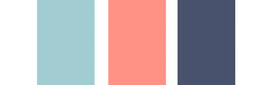 Sea Foam, Salmon, and Navy Blue