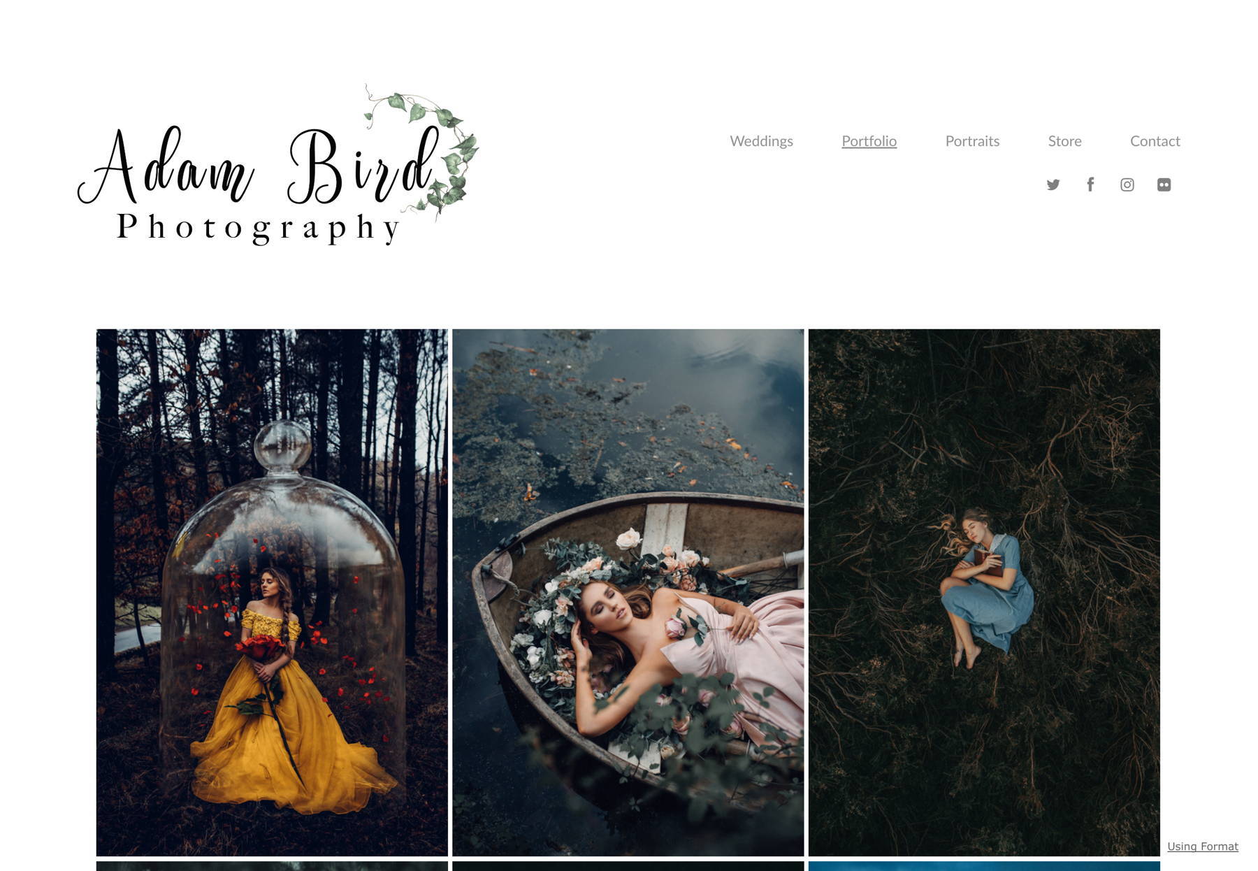 Adam bird photography website