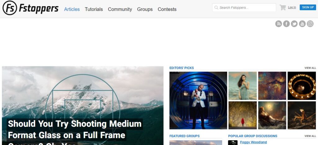 Fstoppers photography website