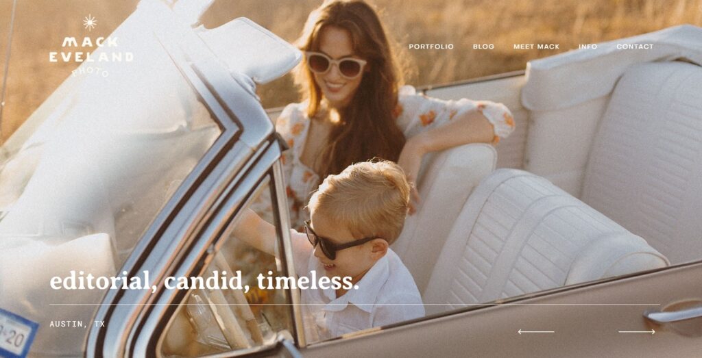 Mack eveland photography website