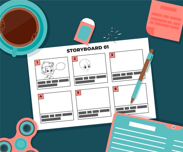 Video animation storyboard