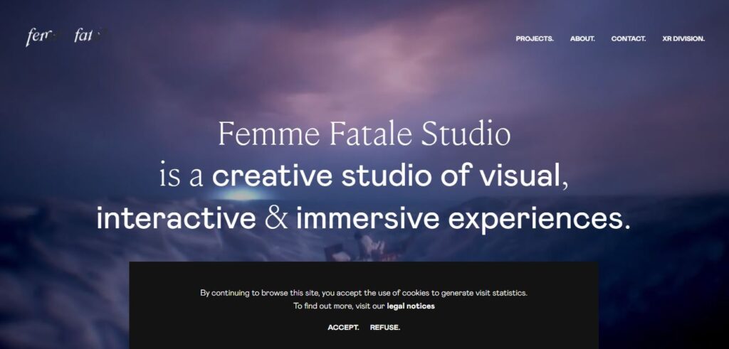 Femme fatale studio homepage