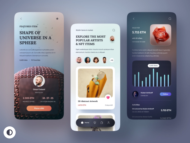 Glassmorphism example