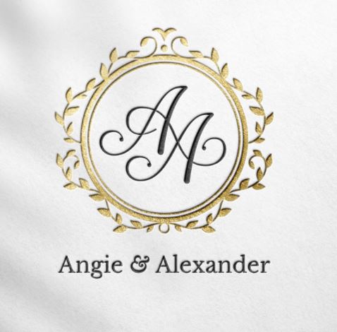 Monogram wedding logo