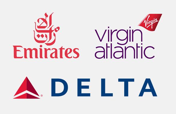 Popular airline logos