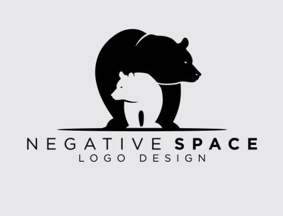 Negative space logo