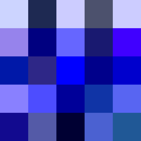 shades of blue