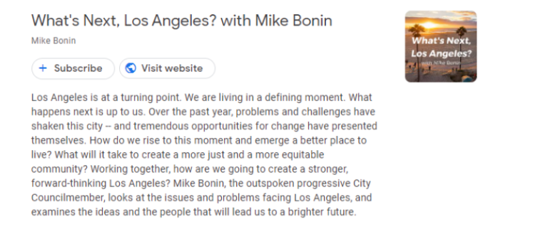 What’s Next, Los Angeles? podcast logo