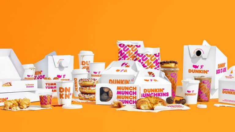 Dunkin food packaging